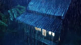 Sleeping directly in a metal tent with heavy rain and strong thunder on the tin roof asmr 1 hour [upl. by Eentruok]