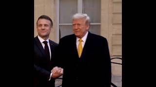 Donald Trump meets with French President Macron [upl. by Rehctelf]