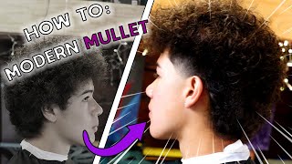 Modern Mullet Tutorial for CURLY HAIR [upl. by Rosabella696]