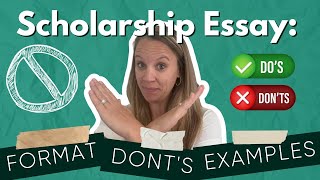 Scholarship Essay Format Examples and Donts [upl. by Nyl512]