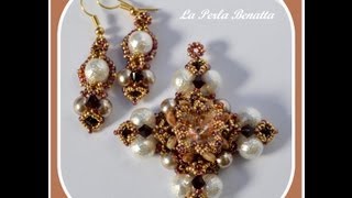 Matching earrings for quot Filled Square quot  Tutorial [upl. by Firman]