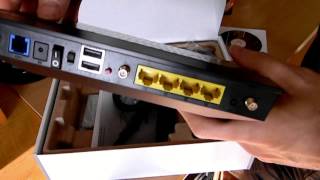 Unboxing Asus DSLN55U Router Gigabit ADSL DualBand WirelessN600 [upl. by Thurnau]