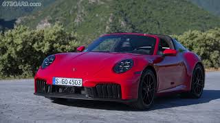 Porsche 911 Targa GTS 992 Carmine Red 4k [upl. by Bibi162]