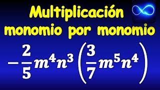 84 Multiplicación monomio por monomio CON FRACCIONES [upl. by Omlesna686]