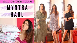 MYNTRA DRESSES HAUL  Dresses Under 1000  Affordable Myntra Haul [upl. by Marven937]