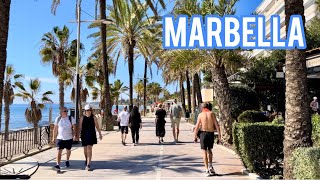 Marbella Seafront Walk Spain 🇪🇸 4K HD February 2 2024 [upl. by Werdnaed]