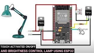 Touch Activated ONOFF and Brightness Control Lamp Using ESP32 Board [upl. by Philo123]