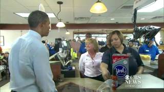 Obamas lunch Cincinnati chili dogs hold the onions [upl. by Lehcnom]