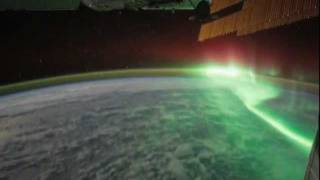 Northern Lights aurora borealis from space International Space Station NASA images timelapse [upl. by Diarmid]