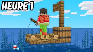 Jai survécu 24H sur un RADEAU sur Minecraft [upl. by Magulac65]