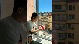 unique window cleaner 👌😍 shortsvideo satisfying windows glass cleaner ytshorts [upl. by Pascale403]