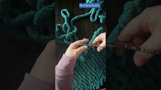 Hand crochet chunky blanket tutorial 🥰🧶 full video Jessica Outside the LinZ [upl. by Lough]