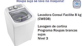 Lavadora Consul Facilite 8 kg CWE08  Cortina [upl. by Ahsiei]