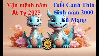 Tử vi Tuổi Canh Thìn 2000 Nữ mạng năm Ất Tỵ 2025 Sự nghiệp tài vận tình duyên và gia đạo [upl. by Amilah534]