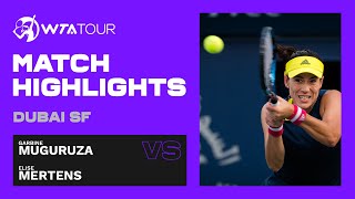 Garbine Muguruza vs Elise Mertens  2021 Dubai Semifinals  WTA Match Highlights [upl. by Neerual763]