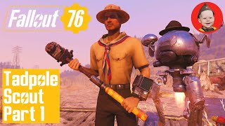 Fallout 76 Tadpole Scout Part 1  Kiddie Corner Cabins and Dolly Sods PS4 gameplay Episode 87 [upl. by Asille459]