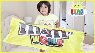 Lean Colors with Giant MampM candy with Ryan ToysReview [upl. by Northey]