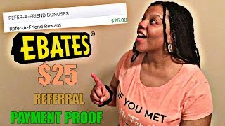 Ebates 25 Referral Payment Proof Ebates Referral Bonus [upl. by Klepac]