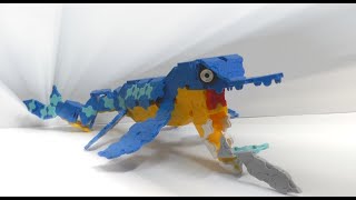 ラキューで恐竜 モササウルス LaQ Dinosaur Mosasaurus [upl. by Iblok]