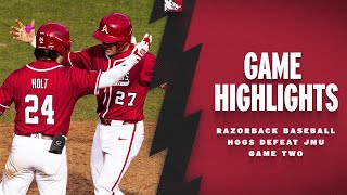 Highlights Hogs Defeat JMU  RAZORBACK BASEBALL [upl. by Reamonn]