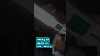 Synthetic hair dummy pr ironing ker sakte hain 💕👍🏻🇮🇳trending viralshort Foryou ExploreYoutube [upl. by Koffler624]