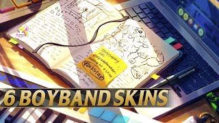 ALL 6 BOYBAND SKINS MEMBERS CONFIRMED  League of Legends [upl. by Leahcimal]