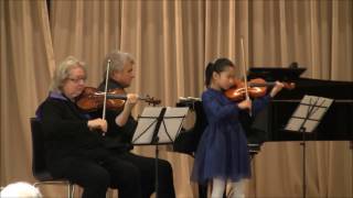 Justine 9 and Charmian Gadd Bach Double violin Concerto 1st mov [upl. by Stockmon]