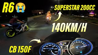 Superstar 200cc vs Cb 150f Vs R6  R6 Crying In the Corner 😭 [upl. by Aeduj840]