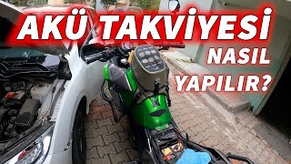 Motosiklet Akü Takviyesi Nasıl Yapılır [upl. by Wester]