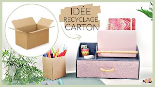 IDÉE RECYCLAGE AVEC DU CARTON ASTUCE POUR RECYCLER [upl. by Enaenaj]