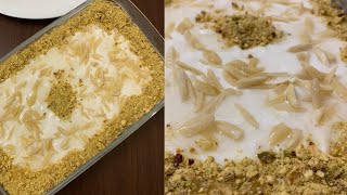 Layali Lubnan  Popular Arabian Dessert  Semolina Pudding  Sanuz Tasty Recipes [upl. by Hulburt]