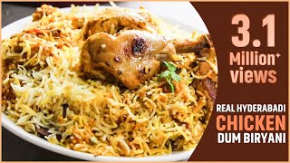 HYDERABADI CHICKEN DUM BIRYANI In Telugu చికెన్ దం బిర్యానీ  Nizams Hyd Chicken BiryaniVismaiFood [upl. by Armallas]