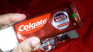 colgate visible white Toothpaste 100g review [upl. by Einhapets]