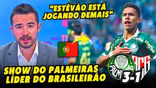 ESTEVÃƒO ENCANTANDO A EUROPA PORTUGUESES CHOCADOS COM PALMEIRAS 3x1 ATLETICOGO [upl. by Kendra822]