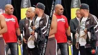 ROBERT GARCIA YELLS AT LEONARD ELLERBE AT WEIGH IN OVER SAYING HES A CHEATER [upl. by Eustazio]