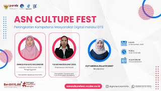 Peningkatan Kompetensi Masyarakat Digital Melalui DTS  LIVE ASN Culture Fest [upl. by Veljkov940]