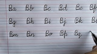 CURSIVE WRITING PRACTICE  CONNECTING LETTER B TO SMALL ALPHABET [upl. by Carline]