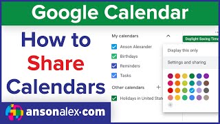 All Ways to Share a Google Calendar  Tutorial [upl. by Tremayne]