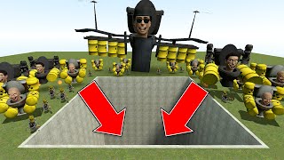 SPARTAN KICKING ALL NEW GMAN TOXIC BARREL SKIBIDI TOILET BOSSES in Giant Pit  Garrys Mod [upl. by Nodlehs282]