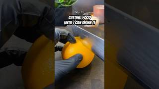 Day 13 Cutting food until it‘s paste🍊 foodcutting choppingboard asmr brainrot fruitcutting [upl. by Nytsirc]