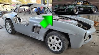 Full 100 Days Build Mercedes 300SL Gullwing amp Restomod  Kit Car  How To Make Fiberglass Car Body [upl. by Goulet824]