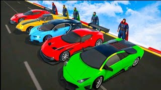 SPIDER MAN CAR RACING CHALLENGE ☺️ [upl. by Spatola]