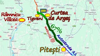 Autostrada A1 Pitești  Curtea de Argeș  Tigveni Stadiul lucrărilor [upl. by Ertnod]