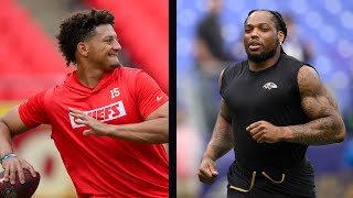 More intimidating Patrick Mahomes arm or Derrick Henry stiff arm  ‘GMFB’ [upl. by Lenci926]