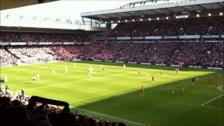 Liverpool vs Man Utd at Anfield  Youll Never Walk Alone with lyrics [upl. by Annuaerb]