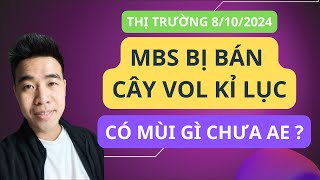 Chứng khoán hôm nay  Nhận định thị trường  MBS bị bán vol to kỉ lục có mùi mùi gì chưa a e [upl. by Arissa991]