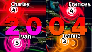 2004 Atlantic Hurricane Season Animation [upl. by Diskin]