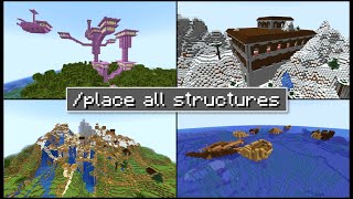 Minecraft  How To Place All Structures [upl. by Airol901]