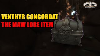 Venthyr Concordat  The Maw Lore Item WoW [upl. by Agon]