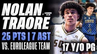 17 yo Nolan Traore Explodes for 25 PTS amp 7 AST in French Playoffs vs Euroleagues Asvel  52024 [upl. by Alpers]